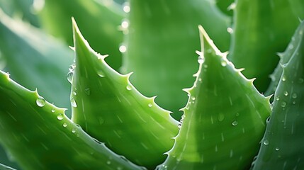 Aufkleber - A detailed view of a plant with glistening water droplets. Perfect for nature enthusiasts and botanical presentations