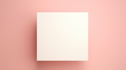 Poster - A blank white box on a pink background. Can be used for various purposes