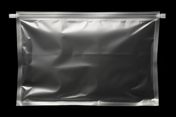 Poster - A bag of silver foil on a black background. Versatile and elegant, perfect for various projects