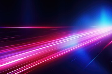 Poster - A blurry image of a highway at night. Suitable for transportation and urban themes