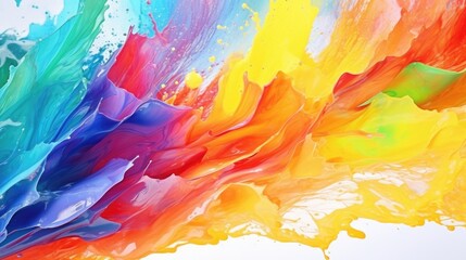 Poster - Colorful painting on a white background. Suitable for art and design projects