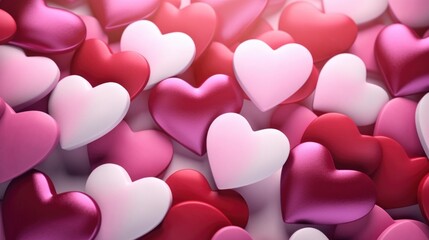 Poster - A pile of hearts in the center. Perfect for Valentine's Day or love-themed projects