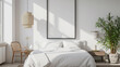 Scandinavian Style Bedroom Mockup Poster Frame - A Stunning 3D Rendering