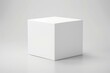 White box package isolated on white background. Generative AI