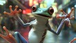 crazy frog performing with dance