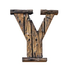 Wall Mural - a wooden letter y