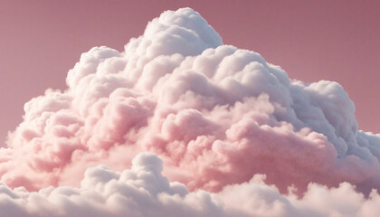 Wall Mural - pink clouds in a gentle haze - 3d rendering