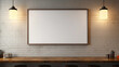 Mockup. Menu Board Design: Blank White Restaurant Menu Board