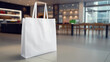 Mockup. Shopping Essentials: White Fabric Bag