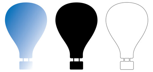 hot air balloon icons
