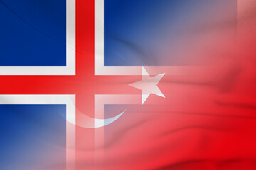 Iceland and Turkey national flag transborder negotiation TUR ISL