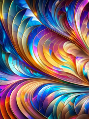 Wall Mural - abstract background texture computer wallpaper with waves and curves in vivid colors. artistic patte