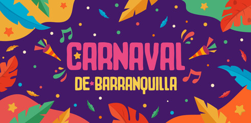 barranquilla carnival colorful background. translation- carnival of barranquilla. decorative traditi