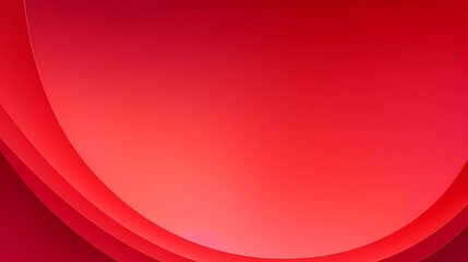 Poster - Red gradient background. Smooth color combination of abstract circle paper cut. generative ai