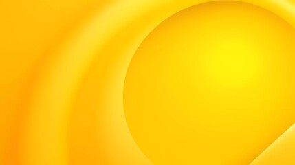 Poster - Yellow gradient background. Smooth color combination of abstract circle paper cut. generative ai