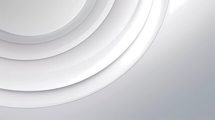 Poster - Silver gradient background. Smooth color combination of abstract circle paper cut. generative ai