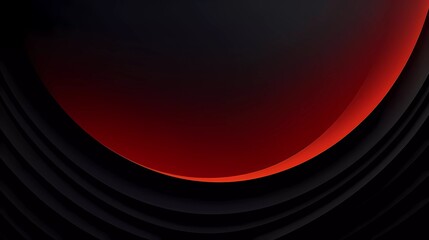 Poster - Black gradient background. Smooth color combination of abstract circle paper cut. generative ai