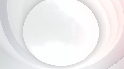 Poster - White gradient background. Smooth color combination of abstract circle paper cut. generative ai