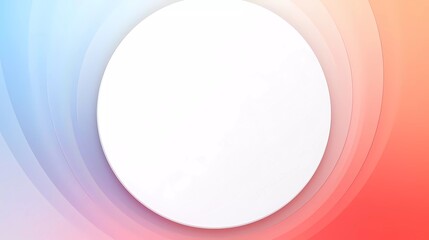 Poster - White gradient background. Smooth color combination of abstract circle paper cut. generative ai