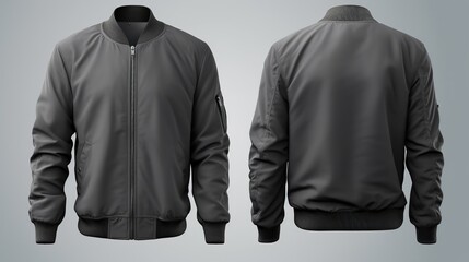 Wall Mural - Bomber jacket isolated, mockup for design 