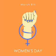 Wall Mural - vector international women day social media post template