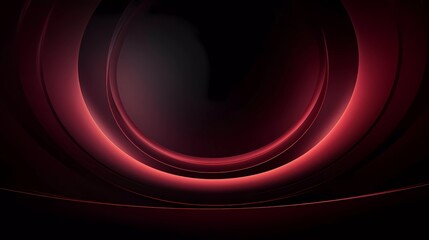 Poster - Dark red background, Abstract geometric circle ring color shape. generative ai