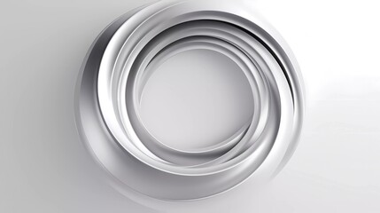 Poster - Silver background, Abstract geometric circle ring color shape. generative ai