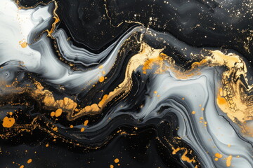 Wall Mural - abstract gold and black marble background, luxury wallpaper