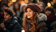 © Jemastock - Smiling girls in warm clothing enjoy winter outdoors generated by AI
