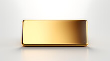 Gold Bar On White Background Realistic