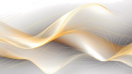 Aufkleber - abstract silver background with net-shaped gold lines. generative ai