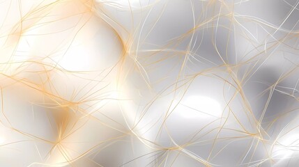 Aufkleber - abstract silver background with net-shaped gold lines. generative ai