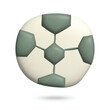 3D football on white background. Plasticine cartoon style icon. Vector illustration design.