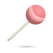 3D lollipop on white background. Plasticine cartoon style icon. Vector illustration design.