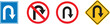 U Turn Right Traffic Road Icon, vector illustration. U-Turn forbidden road sign.  No u-turn symbol. do not u turn sign on white background. traffic sign.