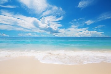 Poster - beach with sky and clouds