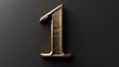 © Johnathan - Number 1 Logo Gold Metal Icon Fancy Generative AI