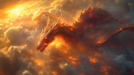 dragon in battle