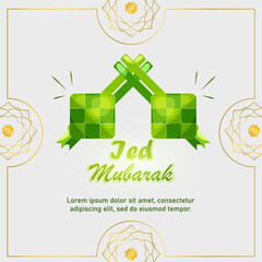 Poster - Happy ied mubarak background, greeting card islamic background