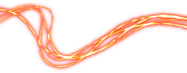 Wall Mural - luxury neon lines with orange light