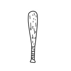 Sticker - Hand Drawn Baseball Bat Doodle 