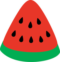 Wall Mural - watermelon slice cartoon doodle