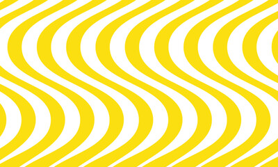 Poster - abstract repeatable seamless yellow vertical smooth wave line pattern.