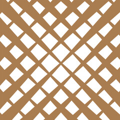 Poster - abstract repeatable seamless brown cross line pattern.