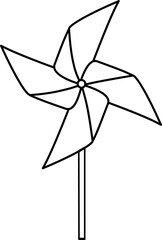 Wall Mural - pinwheel cartoon lineart