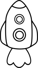 Wall Mural - rocket cartoon lineart