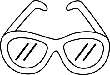 Wall Mural - glasses cartoon lineart