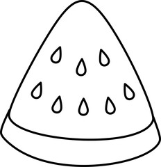 Wall Mural - watermelon cartoon lineart