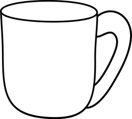 Wall Mural - mug cartoon lineart