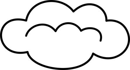 Wall Mural - cloud cartoon lineart